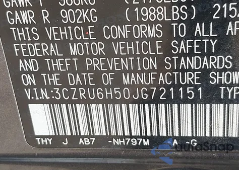 2018 Honda Hr-V Ex z USA, uszkodzony, nr VIN 3CZRU6H50JG721151